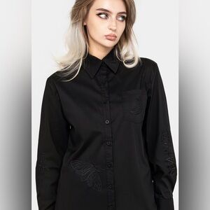 Disturbia Amon Embroidered Shirt US 10 / UK 14